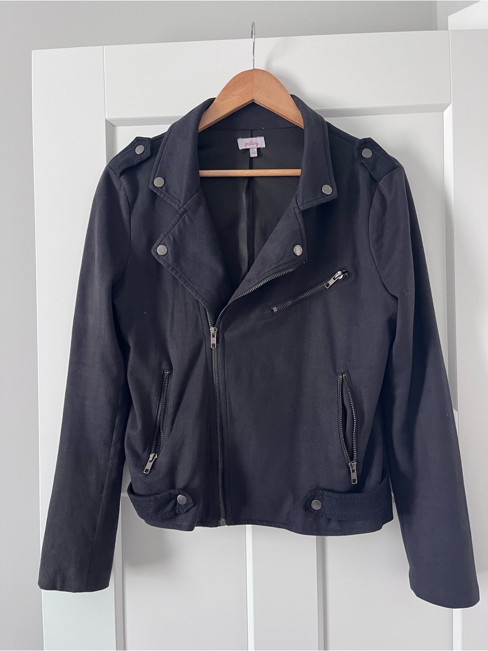 Pixley Black Moto-Style Jacket
